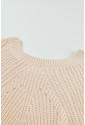 Hollow-out Puffy Sleeve Knit Sweater