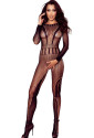 Hollow-out Long Sleeve Body Stocking