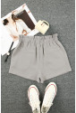 Linen Mix Paper Bag Shorts