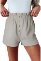 Linen Mix Paper Bag Shorts