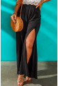 Side Slit Wide Leg Mid Waist Pants