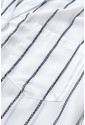 Striped V Neck Pocket Long Sleeve Top