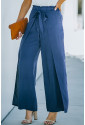 Wrap Wide Leg Pants with Tie