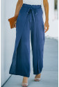 Wrap Wide Leg Pants with Tie