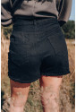 Asymmetrical Ripped Denim Shorts