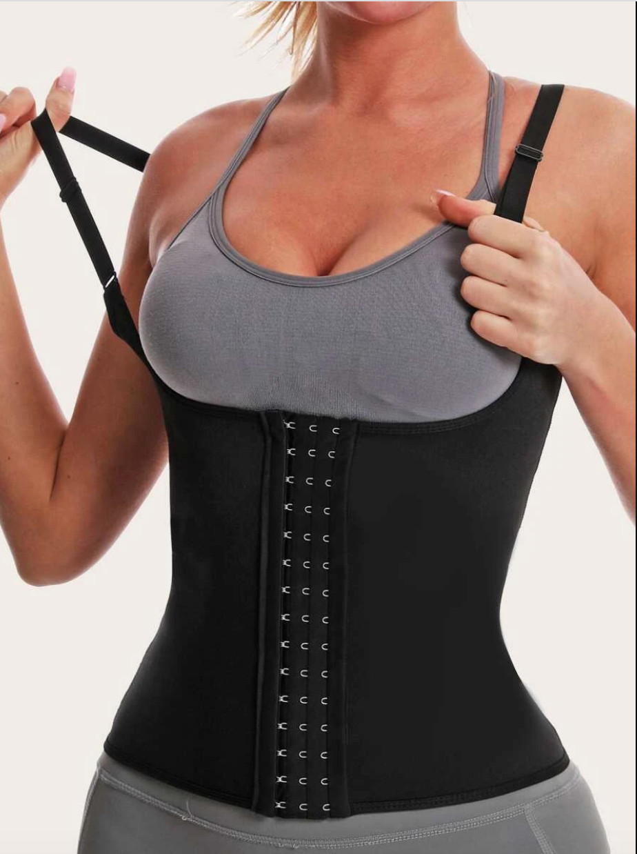 Black Neoprene Waist training corset Cincher 