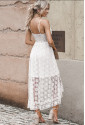 Sleeveless Lace High Low Prom Gown Evening Dress