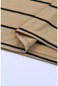 Khaki maxi látkové pásikavé šaty s rázporkami