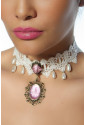 Elegant gothic necklace with rose
