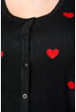 Black cardigan with hearts