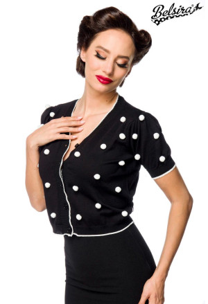 Black cardigan with dots