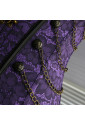 Gothic purple chain buckles corset