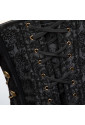 Black steampunk rebel brocade corset