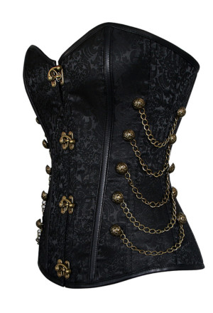 Black steampunk corset
