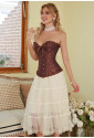 Brocade corset Vamp steampunk style- brown