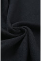 Black Rib Knitted Ruffle Sleeve U Neck Top