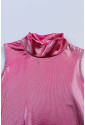 Rose Glitter High Neck Sleeveless Bodysuit
