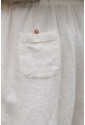 Biele bavlnené nohavice s krajkou