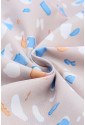 Khaki Printed Crisscross Decor V Neck Flutter Sleeve Dress
