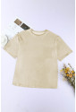 Apricot Chest Pocket Loose Fit Short Sleeve T Shirt