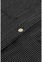 Čierna košeľová bunda z vrúbkovaného materiálu
