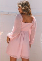 Romantické ružové šaty s riasením 