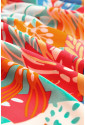 Tropické farebné šaty s uväzovateľnými ramienkami