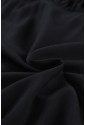 Čierne šaty s polodlhým rukávom a volánmi
