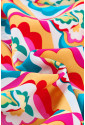 Vzdušné maxi farebné šaty s abstraktným geometrickým vzorom 