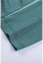 Blue Crewneck Long Sleeve Shirred Split Bodycon Dress
