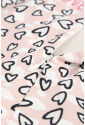 Pink Valentine Heart Print Puff Sleeve Wrap V Neck Bodycon Mini Dress