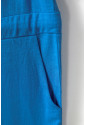 Sky Blue Button Drawstring High Waist Sleeveless Cropped Jumpsuit