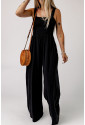 Black sleeveless jumpsuit with Pockets
