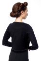 Vintage knitted long sleeve black cardigan Belsira