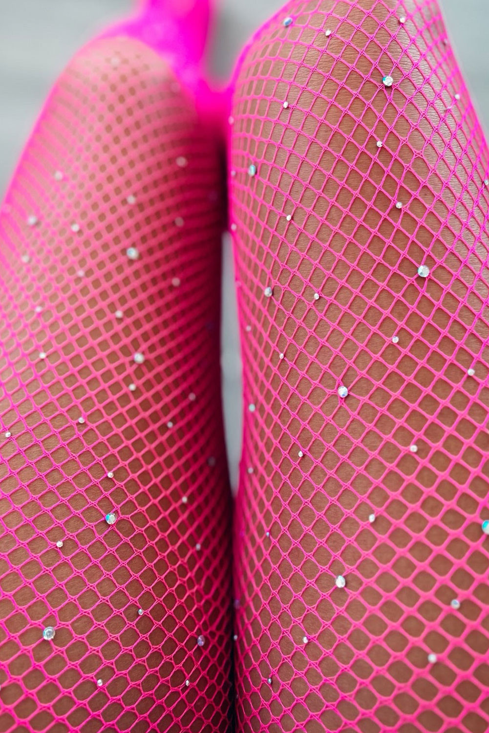 Women Sexy Lingerie Glitter Rhinestone Fishnet Mesh Stockings