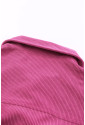 Košeľové ružové šaty z rebrovaného materiálu 