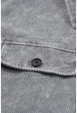 Bavlnená sivá bunda v košeľovom strihu s denimovou imitáciou 
