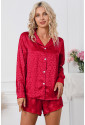 Skvelé dámske saténové pyžamo s leopardím vzorom
