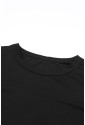 Black long crochet sleeve blouse