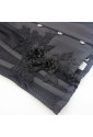 Black Steel Mesh Floral Aplique Waist Corset