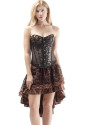 Lace and Satin High-low gothic corset skirt