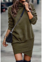 Green High Neck Wrapped Dress