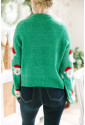 Zelený vianočný sveter s Mikulášmi