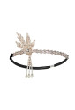 Art deco Gatsby flapper gold rhinestones headband