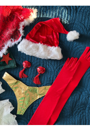 SEQUIN Christmas Santa lingerie set