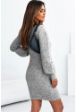 Elegant V Neck Bodycon Sweater Dress