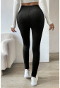 Black insulating microfleece women's leggings