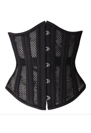 Accent black underbust corset
