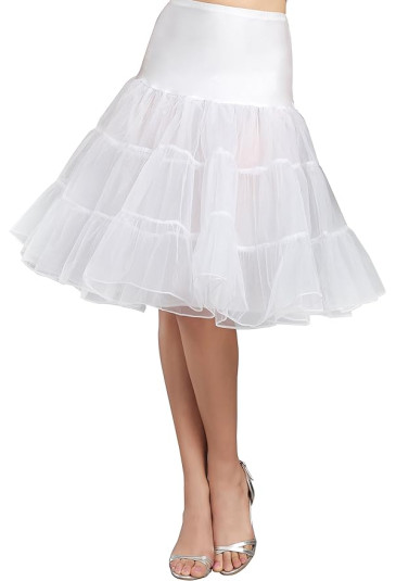 White tulle women's petticoat