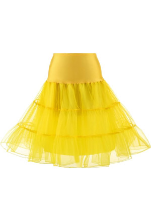 Yellow tulle women's petticoat